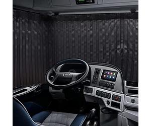 ZATOOTO Camion de Rideaux Noir, Accessoires de Camions, Plis à Rideaux, Stores pour Dormir dans la Voiture, Lumière du Soleil Occlumine, Fournir Une Intimité, 240 x 90 cm, Crochet Inclus