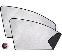 ZATOOTO Pare Soleil Voiture 2 Pièces - Rideau Voiture Occultant Magnétique pour Vitres Latérales Avant - Protection UV et Intimité, Argent