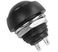 ZATTHU Noir 5X Pcs 12Mm éTanche Momentané ON/OFF Bouton-Poussoir Rond SPST Interrupteur