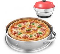 ZauberFry Grille à pizza compatible avec four de camping Omnia, insert de cuisson sur toute la surface en acier inoxydable, convient à un usage alimentaire, pas de trou au milieu, pour pizza, tartes