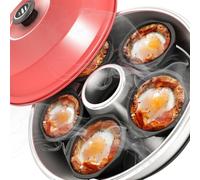 ZauberFry Lot de 5 pocheuses compatibles avec four de camping Omnia, adaptés à un usage alimentaire et résistants à la chaleur, accessoires, muffins et gâteaux, cuiseurs à œufs