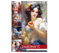 Zauberhafte Märchenillustrationen im Romantik-Stil (Tischkalender 2026 DIN A5 hoch), CALVENDO Monatskalender: Märchen sind beliebt und zaubern ein Lächeln ins Gesicht