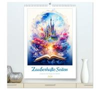 Zauberhafte Seiten - Entdecke die Magie der Bücher (hochwertiger Premium Wandkalender 2026 DIN A2 hoch), Kunstdruck in Hochglanz: Lass dich von 12 ... Abenteuer in phantastischen Welten entführen!