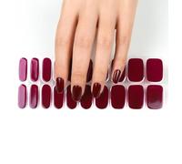 Zaubernägel4Home - Wraps, films pour ongles UV, en gel, semi-cured (rouge rubis)