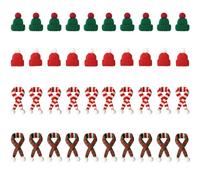zavehony Bonnet Et Echarpe De Noël Set, Decoration Noel, Mini Écharpes, Pour Bonhommes De Neige Petit Bonnet Noel Chapeau De Doigt Chapeau Bouteilles De Vin Mini Accessoires, 40 Pièces