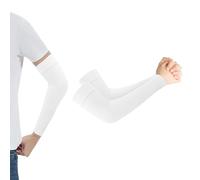 zavehony Manchette Anti Uv,Manchon De Compression,Manchon Velo,Manchon Tatouage,Protection Uv De Bras Manches,Blanc 1 Paire