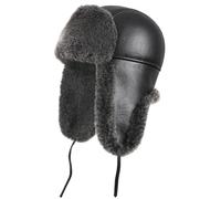 Zavelio Unisexe Shearling Sheepskin Leather Aviator Russe Ushanka Trapper Hiver Fourrure Chapeau
