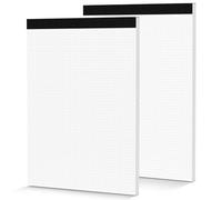 Zaviko Lot de 2 carnets de notes à pois de 21,6 x 29,5 cm Papier blanc Format lettre Grille à points