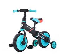 ZavoFly Vélo d'équilibre de 12 po pour Enfants de 3, 4, 5 et 6 Ans, garçon, vélo de Marche pour Tout-Petit 4 en 1 avec Roues et pédales d'entraînement, Assemblage Facile (JL102, Bleu)