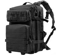 Zavothy 45L Sac à Dos Militaire Hommes Femmes, Sac à Dos de Randonnée, Travail en Plein Air Bundeswehr, MOLLE Sac à Dos Tactique de Survie, Étanche, pour Le Trekking Camping Voyages Chasse, Noir