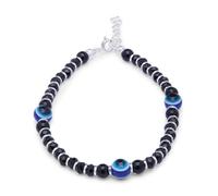 ZAVYA Bracelet de perles en argent sterling 925 | Perles réfléchissantes plaquées rhodium pour femmes et filles | Avec certificat d'authenticité et poinçon 925, Adjustable, Argent sterling, Zircone