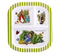 Zawadi Global Peter Rabbit Assiette divisée en 3 sections pour petit déjeuner et enfant