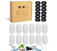 Zawaer Filtre Fontaine Chat, 24 Packs Filtre Fontaine Eau Chat, Filtre à Charbon 12 Pièces Et Une éponge en Mousse 12 Pièces, Filtre en Mousse De Remplacement Filtre pour Fontaine à Eau pour Chat.