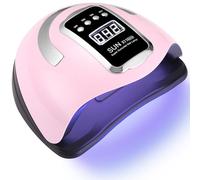 Zawaer Lampe Uv Ongles Gel LED, 280W 66 Perles Pour Vernis, Machine Pour Avec 4 Minuteries, Lampes de Polymérisation à Affichage Visuel LED, Outils, Coupe et Polissage Pour Manucure et Pédicure