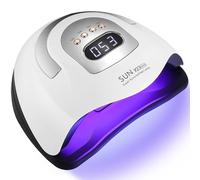 Zawaer Lampe UV Sèche Ongles 380W, Professionnel LED Séchoir à Ongles Automatique, 81 LEDs, Séchage Rapide, Grand LCD Ecran, 4 Minuteries 10s/30s/60s/99s pour Vernis Semi Permanent, Gel et Vernis