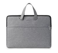 ZAWBNREOPC sac ordinateur Sac for ordinateur portable 16 pouces, tissu résistant aux rayures, double poignées robustes, Compatible avec les ordinateurs portables 15.6 pouces petite(Grey)