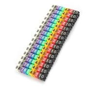 ZAWELIYO 150 Pièces Marqueurs de Câbles Colorés, Conception à Clipser en Plastique, Câbles à Code Couleur, Marqueurs de Fil colorés pour Câbles, Clip Numérique Codé par Numéro de Fil de Tube