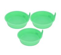 ZAWELIYO Bac d'alimentation en Plastique, Seau d'alimentation Durable pour Le Bétail, pour L'élevage de Poulets, de Canards et D'oies, 3 Pièces