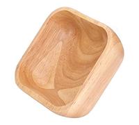 ZAWELIYO Bol à Salade en Bois de Caoutchouc Fait à la Main, Vaisselle Carrée élégante pour les Réunions de Famille, Matériau écologique (15 cm)