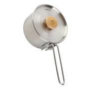 ZAWELIYO Bouilloire Portative de thé de Camping de 1L Pot de Bouilloire D'acier Inoxydable pour L'usage Extérieur de Camping