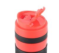 ZAWELIYO Bouteille à Pression de café Portable, Filtrante Efficace pour les Voyages, Cafetière de 350ml, Tasse D'eau Potable pour les Vacances (Rouge)