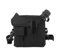 ZAWELIYO Bouteille d'eau Plate de 1,5 L avec Pack de Taille, Bouteille d'eau Portable à Grande capacité, Ceinture Réglable pour Le Randonnée et Le Camping (Noir)