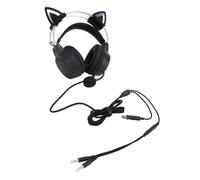 ZAWELIYO Casque de Jeu avec éclairage RVB, Design élégant en Forme d'oreille de Chat, Son Immersif pour PC et Ordinateur Portable, Confort Ergonomique, Boîtier ABS