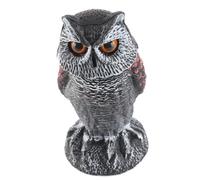 ZAWELIYO Chouette à Tête Secouée Réaliste, Chouette Activée par Le Vent pour Effrayer Les Oiseaux, Décoration D'épouvantail de Jardin Extérieur pour Pelouse, Balcon, Patio et Ferme