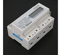 ZAWELIYO Compteur D'énergie électrique Numérique triphasé avec écran LCD pour Usage Domestique, Compteur de Consommation D'énergie 220/380V 20-80A