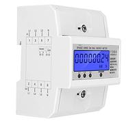 ZAWELIYO Compteur D'énergie triphasé à 4 Fils, Wattmètre électronique Compact, adapté à un Usage Résidentiel et Commercial, écran LCD en Métal 100A