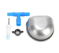 ZAWELIYO Ensemble D'abreuvoirs de Lapin Durables en Acier Inoxydable, pour Renard Martre, 10 Ensembles de Bols d'eau pour Boire des Lapins, Accessoires de Ferme (Tee-Shirt Siamois)