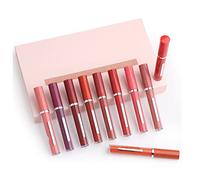 ZAWELIYO Ensemble de Brillant à Lèvres Mat 10 Pièces, Ensemble de Maquillage de Rouge à Lèvres Liquide Mat, Rouge à Lèvres Antiadhésif Longue Durée, Vernis à Lèvres Bavures avec Boîte