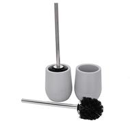 ZAWELIYO Ensemble de Brosses de Nettoyage de Cuvettes de Toilettes, Fil Verrouillable Durable, Outils de Nettoyage Efficaces pour Salle de Bains, Acier Inoxydable PP 2 Ensembles (Gris (2