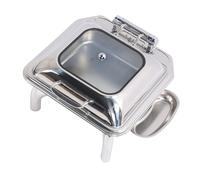 ZAWELIYO Ensemble de Buffet de Réchauds en Acier Inoxydable, Réchaud élégant pour Les Fêtes, Les événements de Restauration, capacité de 6 L avec Couvercle en Verre