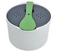 ZAWELIYO Ensemble de Cuiseur à Riz pour -ondes 2 L, Machine à Riz en PP de qualité Alimentaire avec Marmite à Vapeur et Passoire, Ustensiles de Cuisine pour Bouillie de Cuisine pour (Vert)