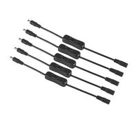 ZAWELIYO Interrupteur à Fil pour Bande LED, Interrupteur Marche/arrêt en Ligne DC 12 V avec Prise de Connecteur D'alimentation 5,5 X 2,1 Mm, Ensemble de Pièces pour Bandes Lumineuses (Noire)