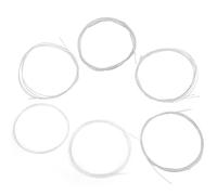 ZAWELIYO Jeu de 6 Cordes Oud en Nylon Transparent plaqué Argent, Alliage de Cuivre de Remplacement pour Musiciens Oud, Durables et Résistantes à l'humidité 1-G 2-D 3-A 4-E 5-B 6-F