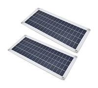 ZAWELIYO Kit de Chargeur D'urgence Monocristallin de Panneau Solaire 2x10W pour Utilisation Extérieure de Camping-car et de Bateau