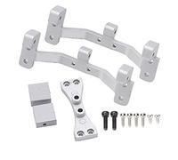 ZAWELIYO Kit de Mise à Niveau de Direction RC pour MN 1/12 99S / D91 / D90, Siège de Tir à Cravate en Aluminium CNC et Ensemble de Support D'essieu Arrière, Support de Vitesse de (Argent)
