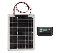 ZAWELIYO Kit de Panneau Solaire 300 W, Kit de Charge Solaire avec Contrôleur, Ensemble de Panneaux Solaires, Contrôleur de Charge ABS à 2 Sorties USB pour Camping en Plein