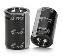 ZAWELIYO Lot de 2 Pièces Condensateur Électrolytique 10000uF 100V 105℃, pour Alimentations, Amplificateurs Audio, Réparations, Maintenance électronique