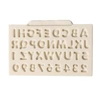 ZAWELIYO Moule à Gâteau en Silicone, Lettres Majuscules Flexibles, Outil de Cuisson pour Desserts DIY, Gris Chocolat 4,2x2,8x0,2 Pouces