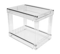 ZAWELIYO Organisateur de Sachets de thé, Support de Rangement de Bureau Minimaliste de Grande capacité pour Fournitures de Bureau à Domicile, Matériau PET (Transparent)