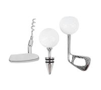 ZAWELIYO Ouvre-vin Set Zinc Alloy Ergonomic Club Breer Overner Golf Ball Design avec Actuel Box Wine Stopper pour le Pique-nique de Voyage à Domicile