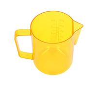 ZAWELIYO Pichet à Mousse de Lait 600ml, Design Acrylique (Jaune) | Matériau acrylique durable, sortie en forme d\'olécrane, utilisation polyvalente, idéal pour les lattés, facile à nettoyer