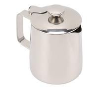 ZAWELIYO Pichet à Mousse de Lait Durable en Acier Inoxydable avec Conception de Bouche Pointue pour Récipient en Mousse de café pour Cafés, Restaurants 304 Stainless Steel (350 ml)