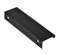 ZAWELIYO Poignée de Doigt en Alliage de Zinc de qualité Supérieure pour Portes de Placard, Tiroir, Armoire, Installation Facile avec Matériel de Montage, Noir 20 Cm, 1 Paquet (Espacement des trous