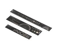 ZAWELIYO Règle D'ingénierie PCB Multifonctionnelle pour les Ingénieurs en électronique, 3 Tailles 15cm à 25cm, Plaquée or Durable de Haute qualité