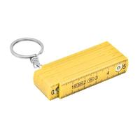 ZAWELIYO Règle Pliante en ABS 2 Pièces, Bâton de Mètre Pliable Portable de 0,5 M avec Porte-clés pour la Menuiserie, la Pose de Carrelage, les Projets de Menuiserie (Jaune)