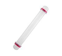 ZAWELIYO Rouleau à Pâtisserie Antiadhésif, Rouleau à Pâtisserie Fondant de 9 Pouces avec Anneaux D'épaisseur Réglables, Pâte en Plastique pour la Cuisson de Gâteaux et de Biscuits